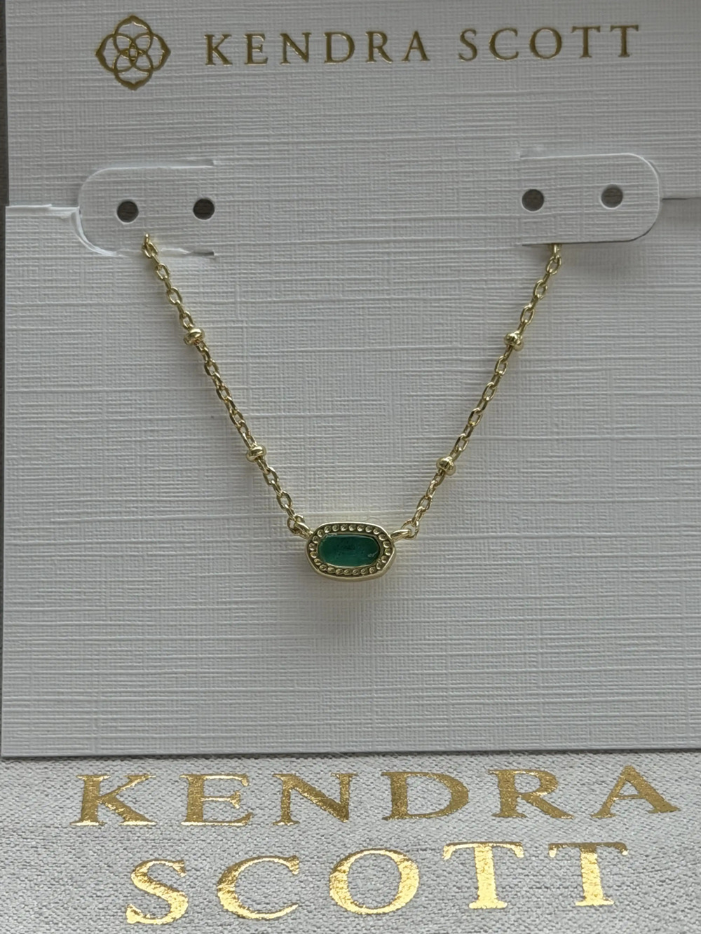 Kendra Scott Green Pendant Necklace